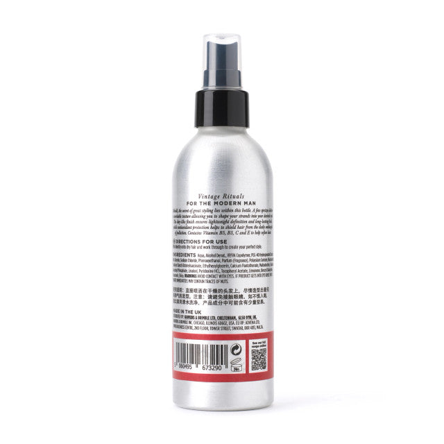 Hawkins and Brimble Clay Effect Hair Spray rear of bottle