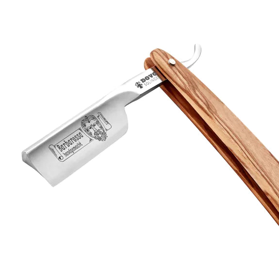 DOVO razor Barbarossa 5/8 olive wood side view