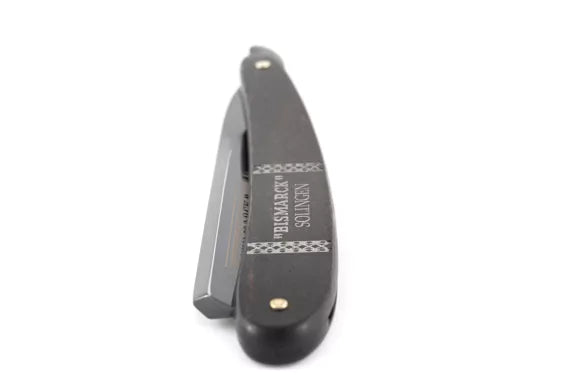 DOVO razor Bismarck ebony black, black anodized closed