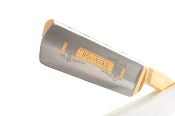 DOVO razor Solingen 5/8 mother-of-pearl imitation close up