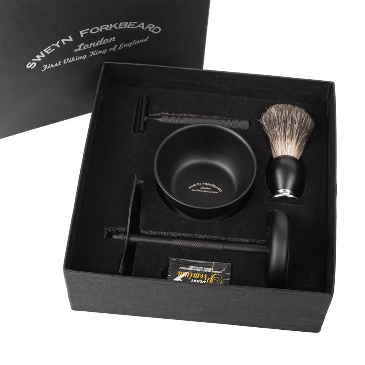 Sweyn Forkbeard Full Shaving Set Black in box