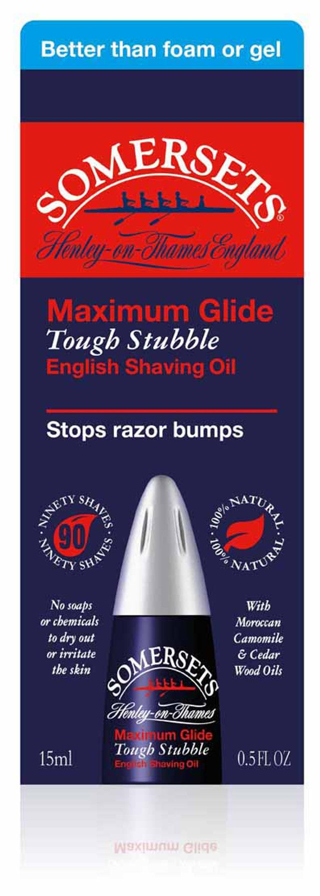 Somersets Maximum Glide Tough Stubble Shave Oil 15ml
