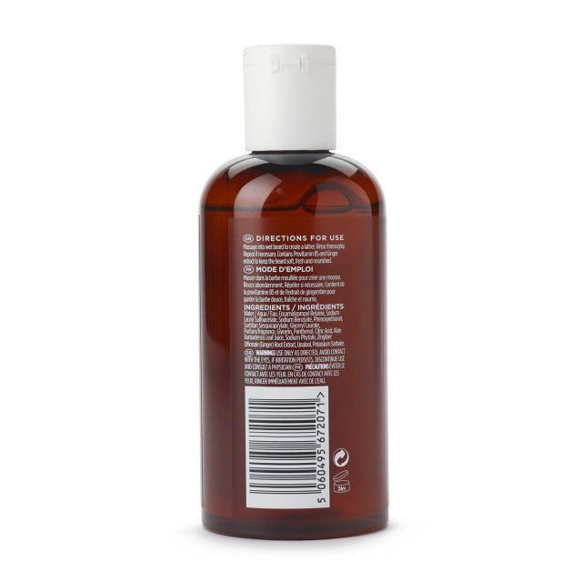 Hawkins and Brimble Beard Shampoo rear of bottle