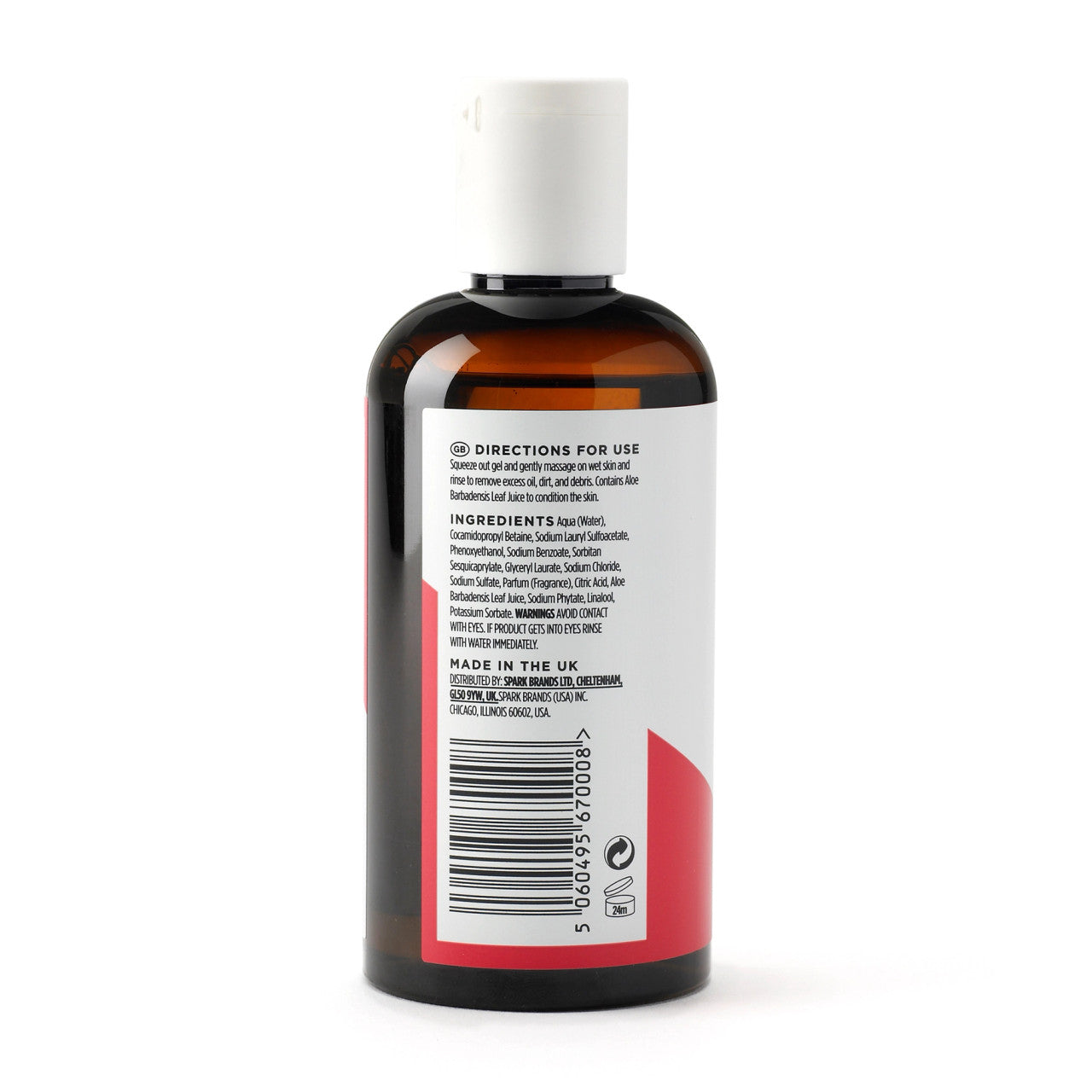 Hawkins and Brimble Body Wash 250ml rear of bottle