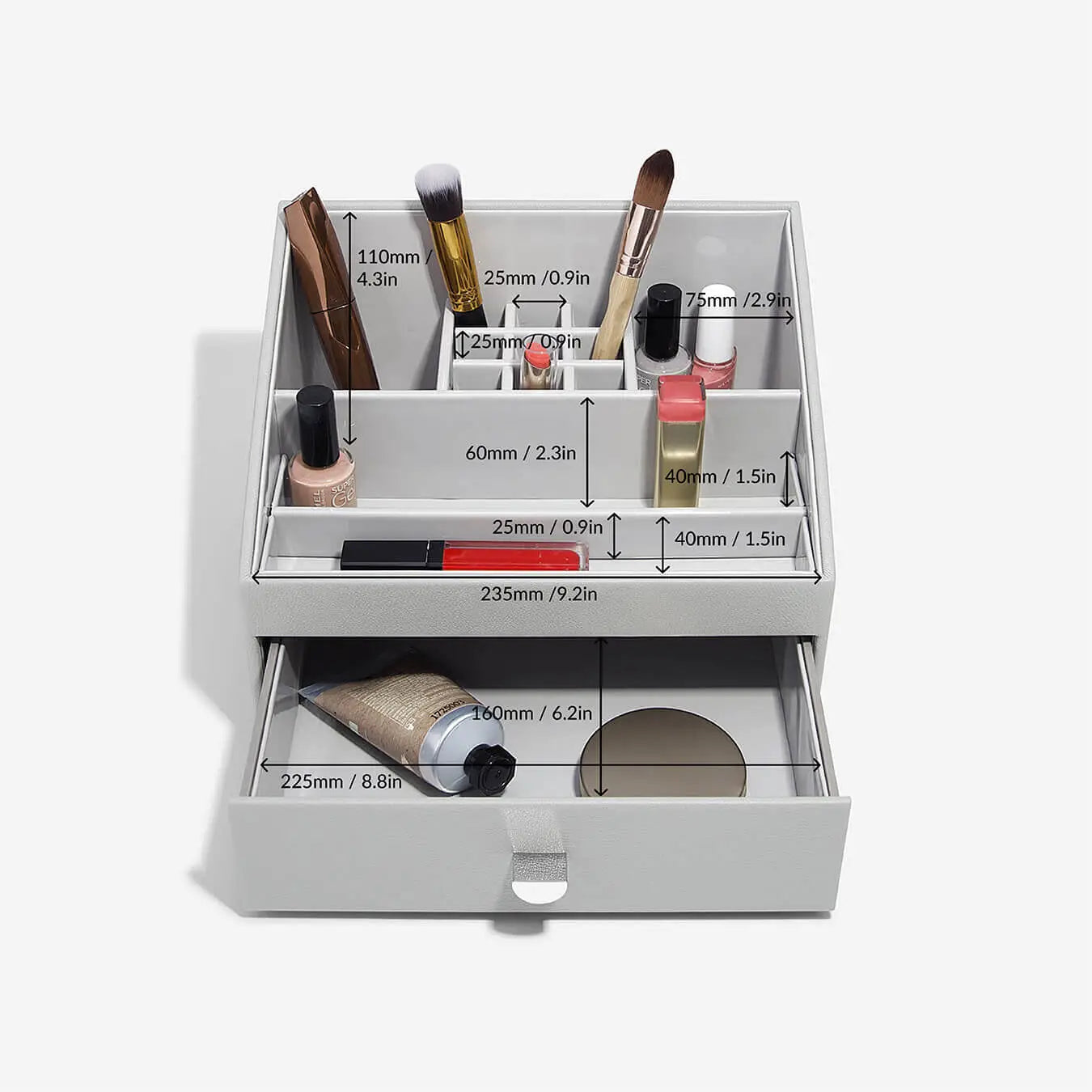 Stackers Pebble Grey Makeup Organiser