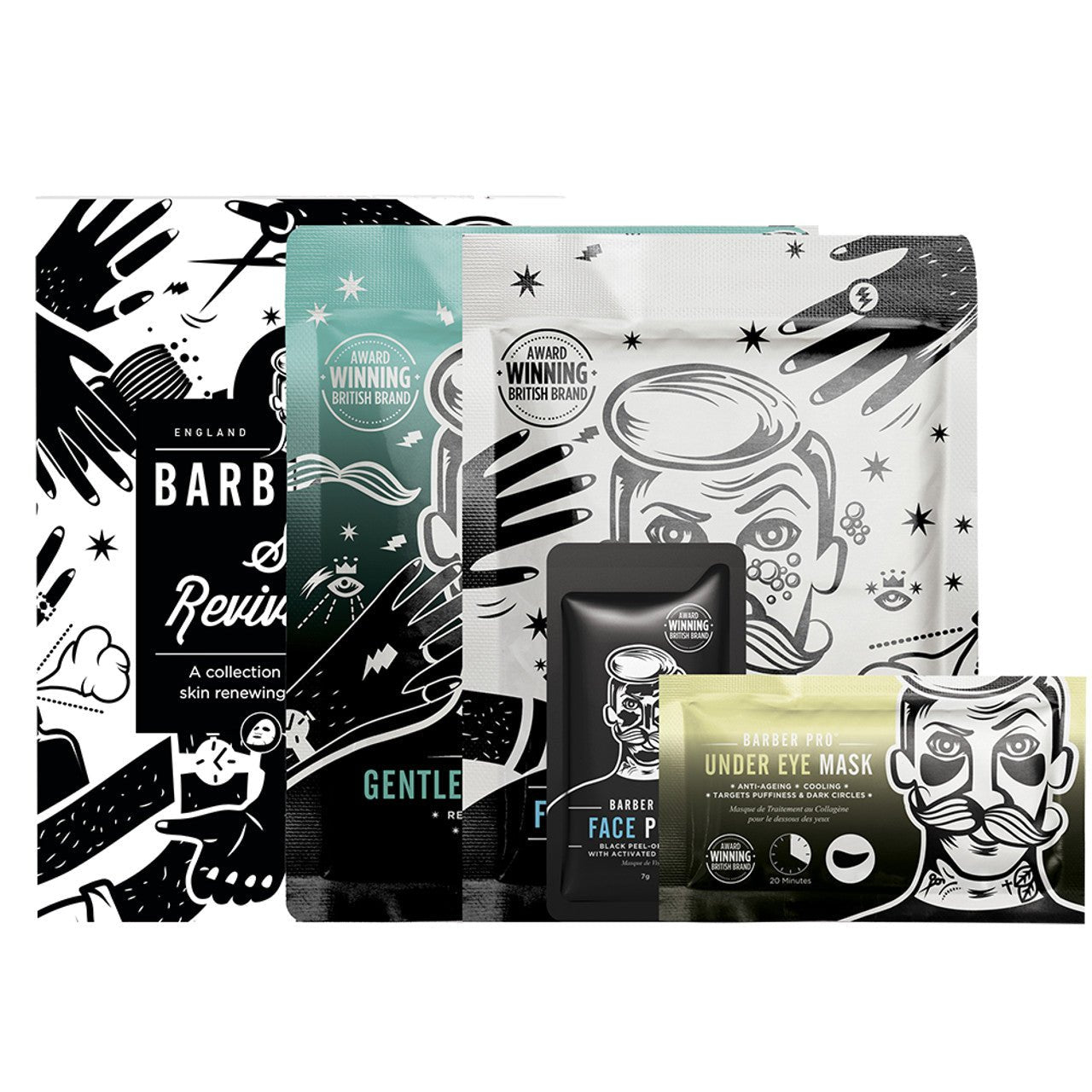 BARBER PRO Skin Revival Kit Barber Pro and contents