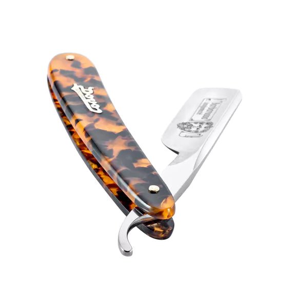 DOVO razor Barbarossa 5/8 tortoiseshell imitation side view