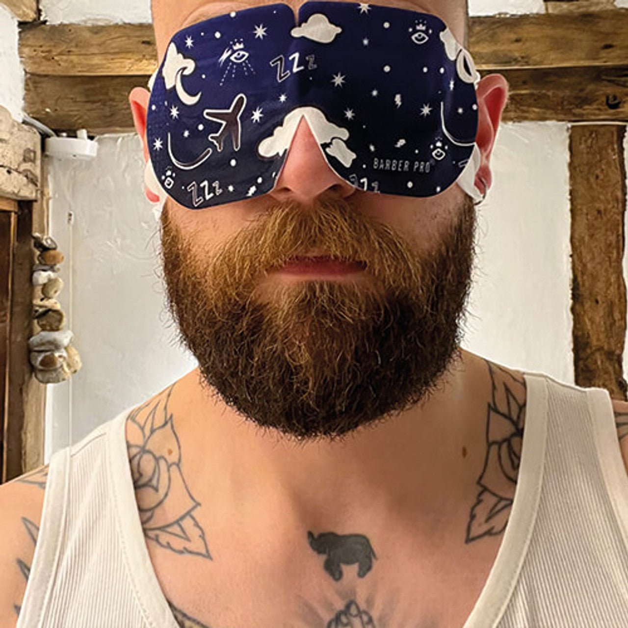 BARBER PRO Under Eye Mask in use