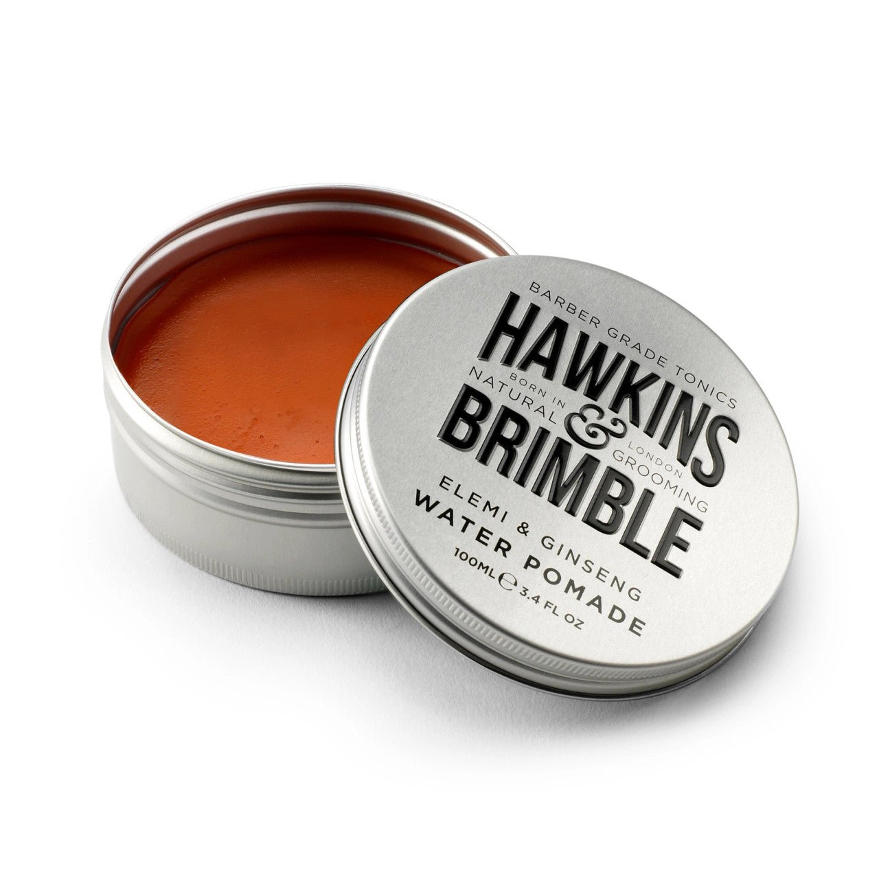 Hawkins and Brimble Water Pomade open tin