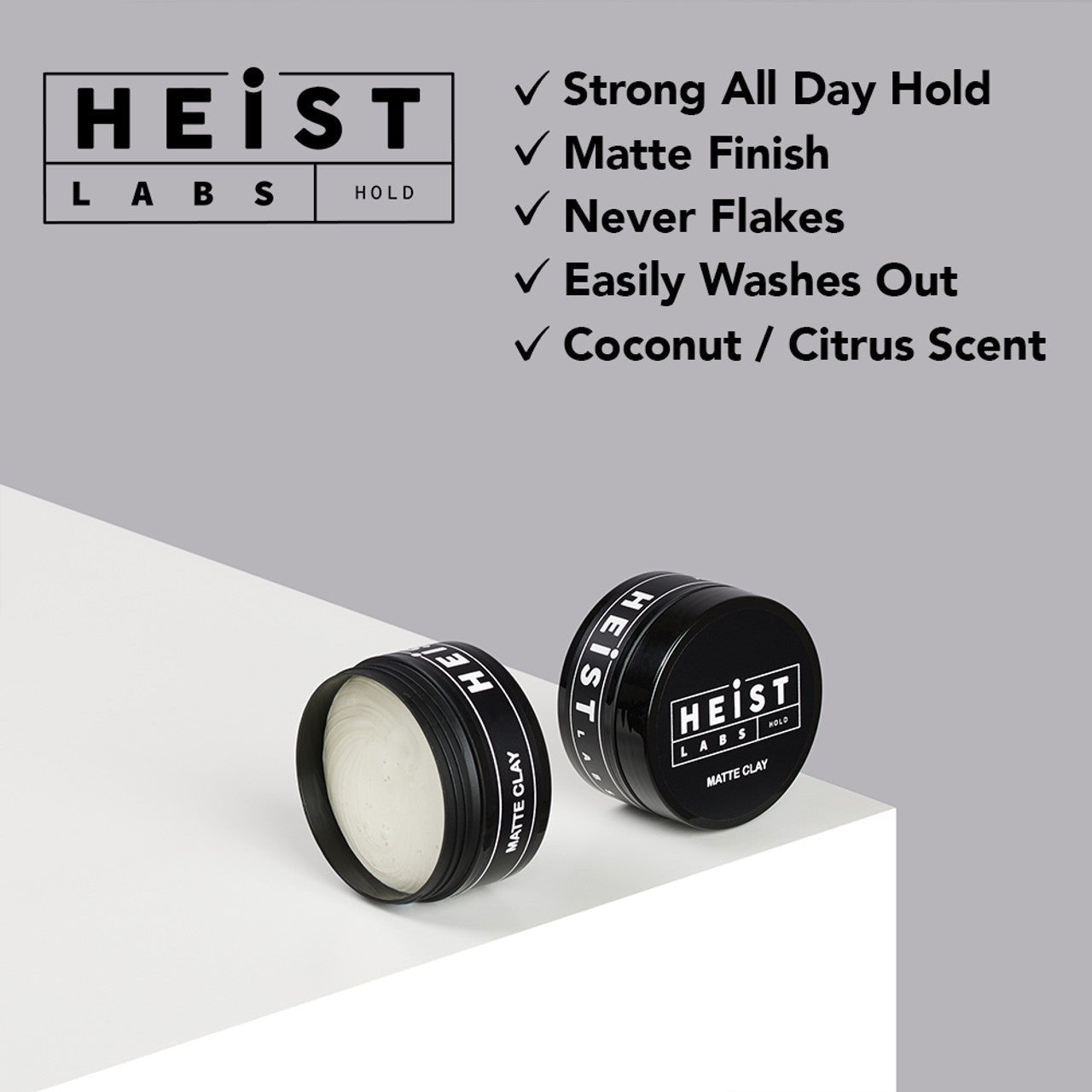 Matte Clay by Heist Labs - Strong Hold and Definition (100ml) benefits