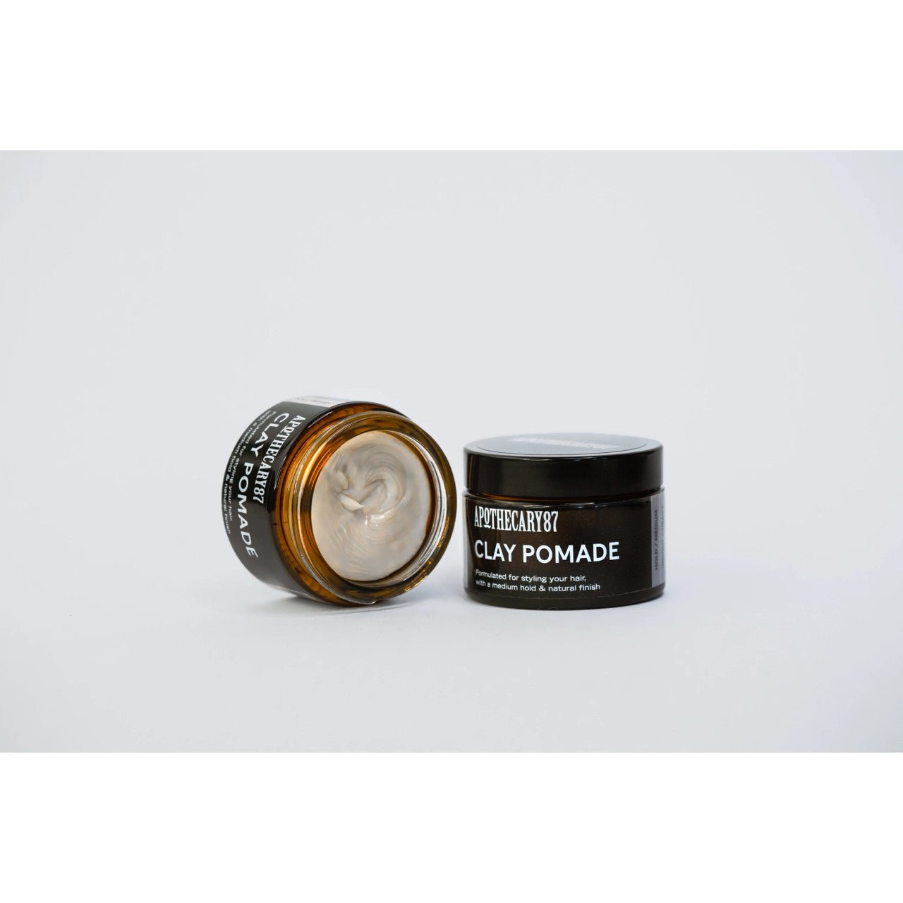 Apothecary 87 Clay Pomade open bottle