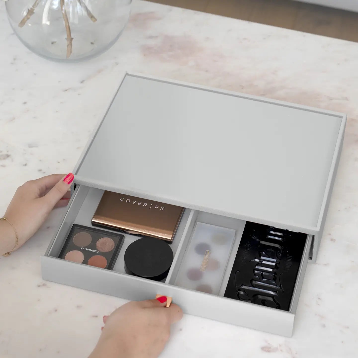 Stackers Pebble Grey Supersize Makeup Drawer