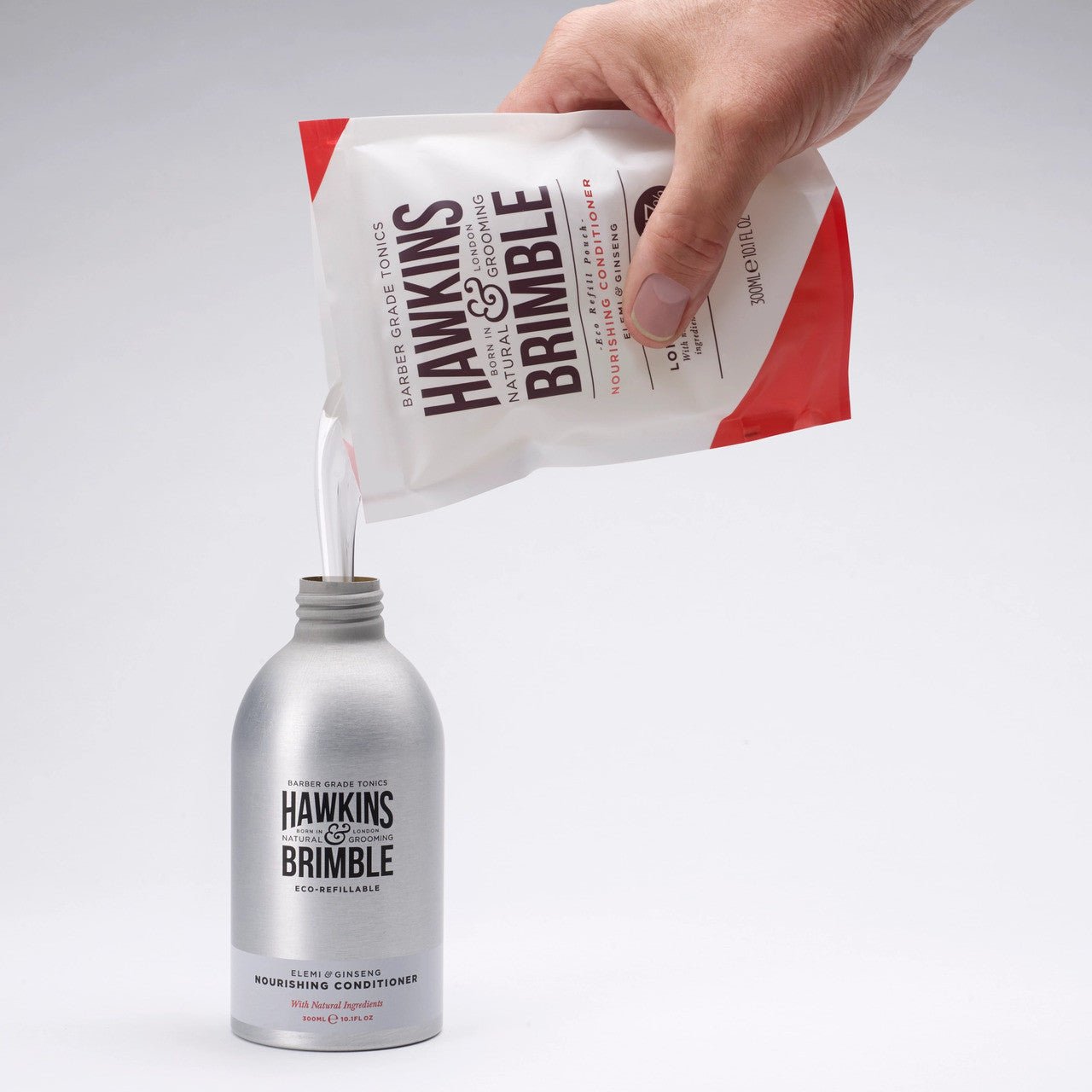 Hawkins and Brimble Nourishing Conditioner Pouch 300ml and bottle