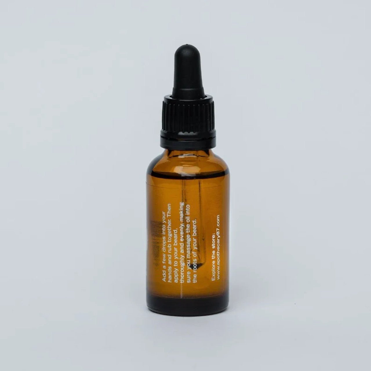 Apothecary 87 Beard Oil The Unscented 30ml rear of bottles